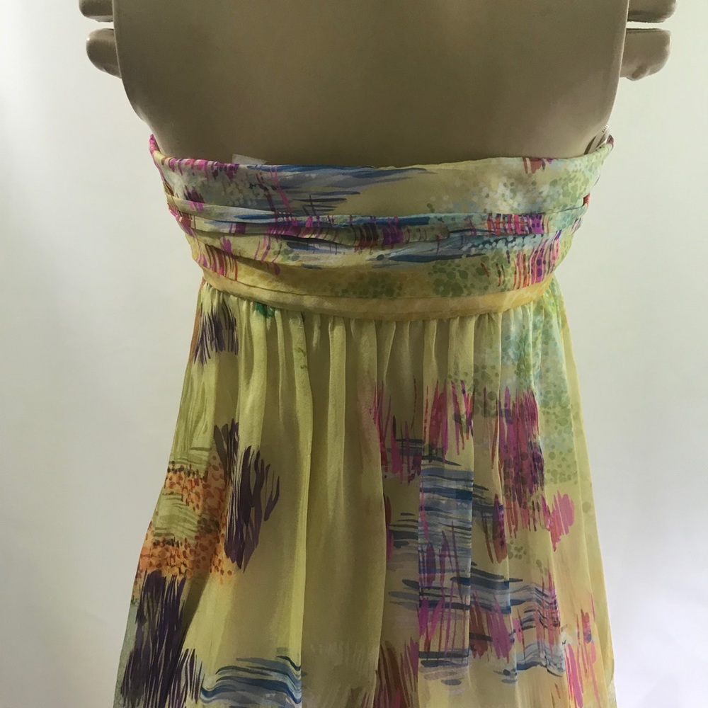 NWT🍹🍹ZARA Beautiful chiffon strapless midi dress - Picture 8 of 14